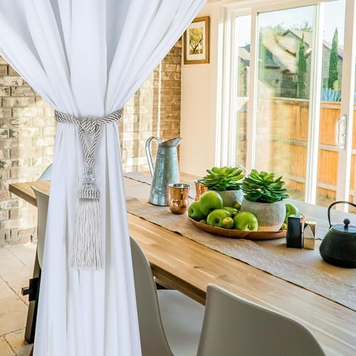 BEL AVENIR 2 Pack Crystal Curtain Holdbacks