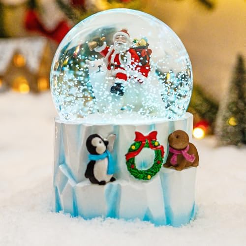 MrWinder Christmas Snow Globe Musical Decor