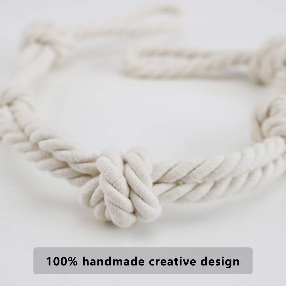 BEL AVENIR 2 Pack Boho Cotton Curtain Tiebacks