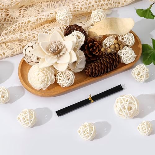 2 Boxes White Potpourri Bowl Filler for Home Decoration