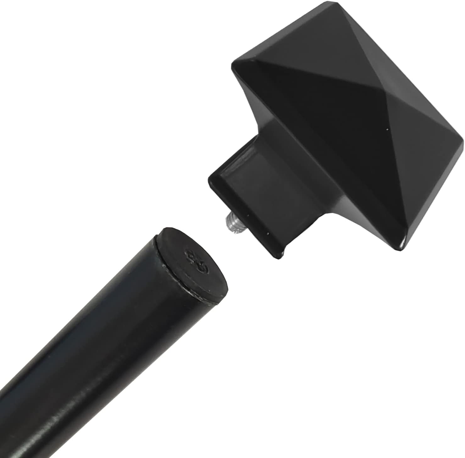 4 Pcs Plastic Curtain Rod Finials M5 Thread Black