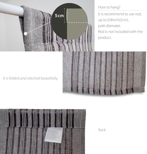 Sunnyday Fabric Doorway Curtain Tapestry noren Hibiki Dark Brown Room Divider