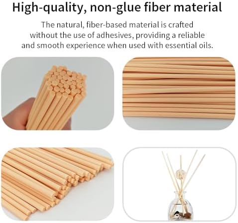 50PCS Natural Fiber Reed Diffuser Sticks 12 Inch Long 4mm Diameter