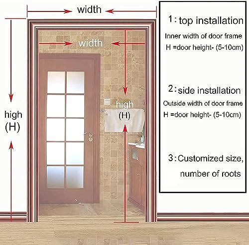 Wcxixo Bamboo Beaded Door Curtains Decorative Panel Divider