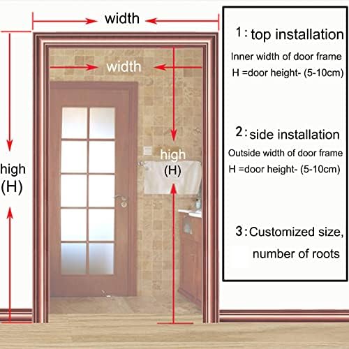 Bamboo Beaded Door Curtain with Customizable Strands