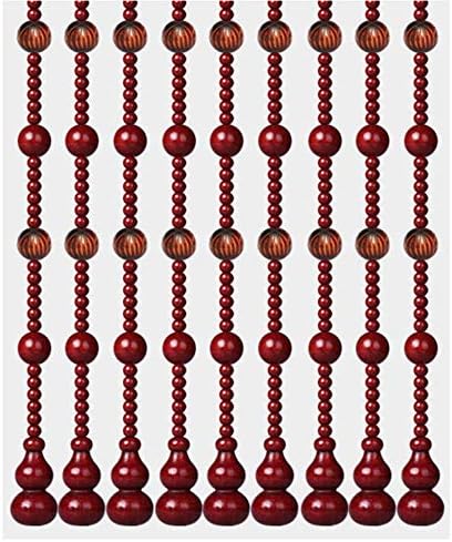 OKUOKA 21 Strands Beaded Door Curtain Red Wine