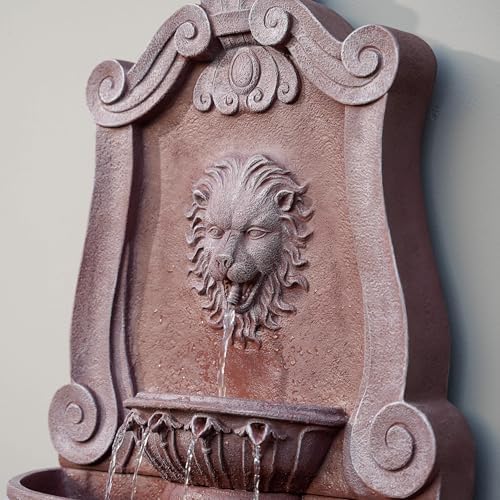 Xbrand 524 In Sandstone Lion Head Floor Fountain