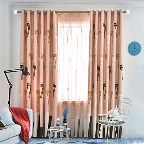 Acrylic Ball Finials Curtain Rod Set 28-48 Inch Gold