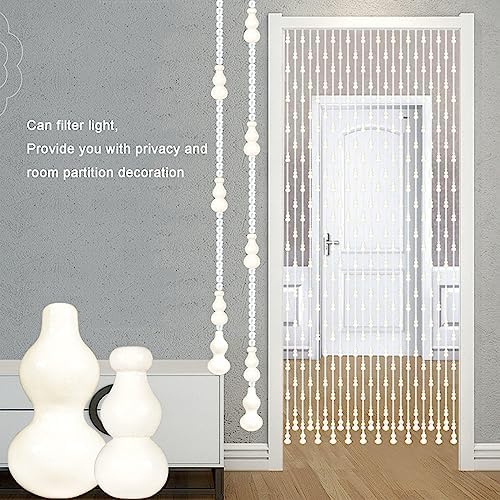 Wood Beaded Curtain with Gourd Shape Beads 65x155cm