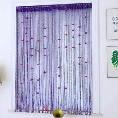 LAFANDE Thread Door Curtain with Roses Design