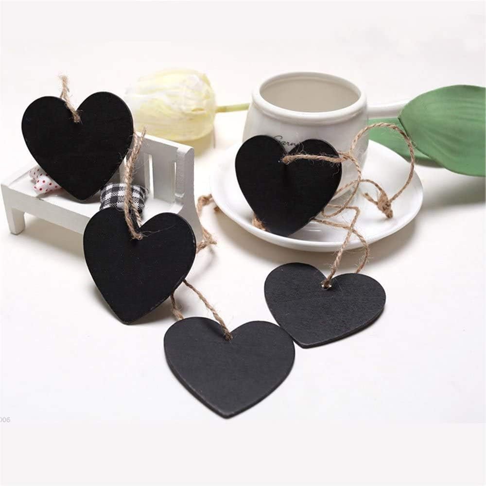 15Pcs Mini Heart Shaped Chalkboard Signs for Decorations