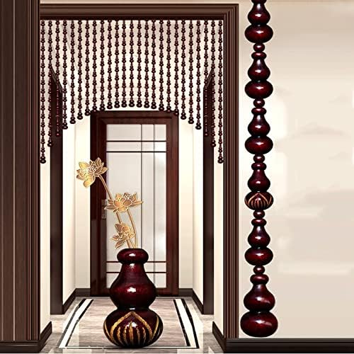 KDDEON 25 String Wooden Bead Curtain for Doorway