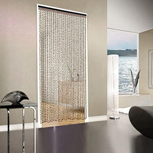 Wood Beaded Curtain for Home Decor and Privacy