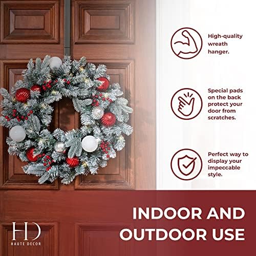 Haute Decor Adjustable Wreath Hanger - 20 Lb Capacity 1