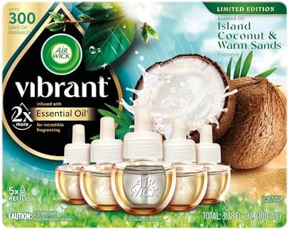 Air Wick Scented Oil Refill Island Coconut Warm Sands 5 ct