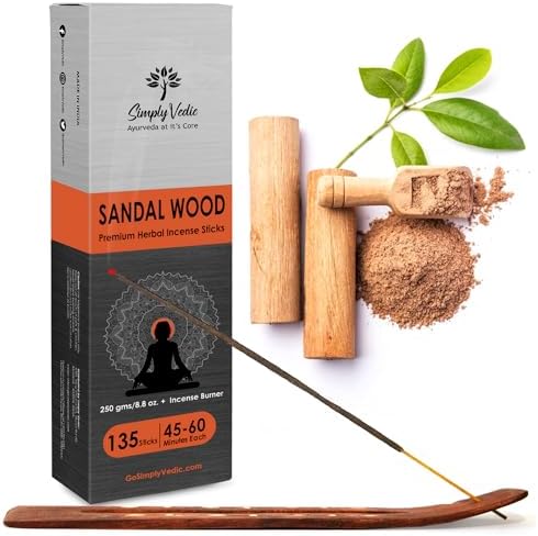 Sandalwood Incense Sticks 250g - 135 Handmade with Free Holder