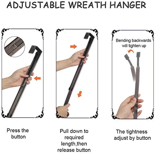 Myfolrena Wreath Hanger Adjustable Door Mount