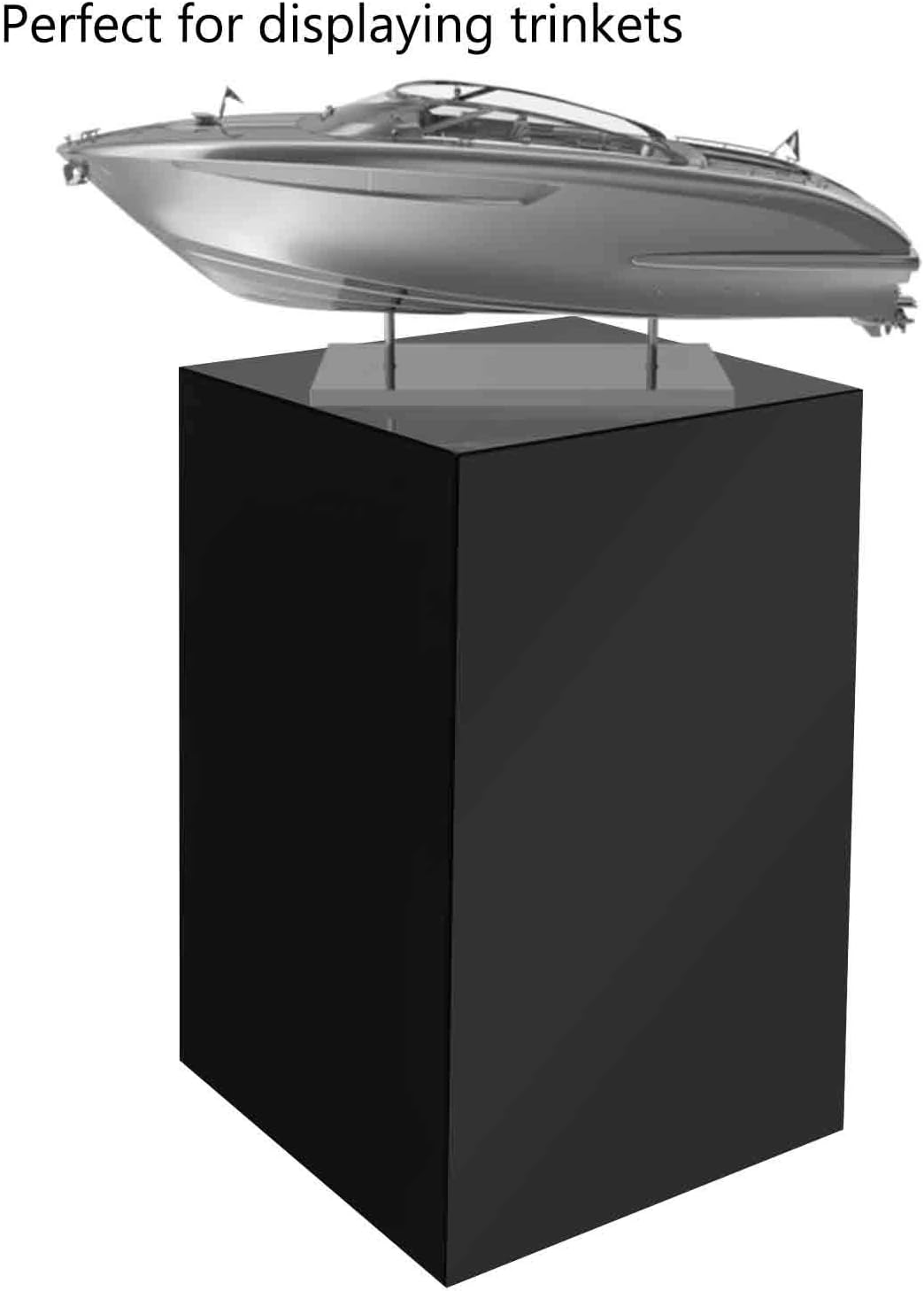 Black Acrylic Sculpture Stand Pedestal 12x12x24h