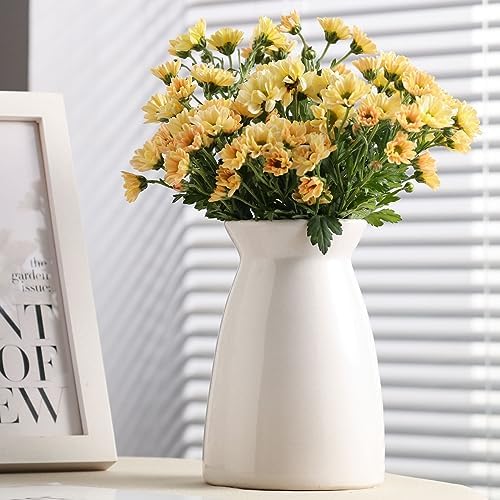 HJN White Flower Vase - Modern Ceramic Decor
