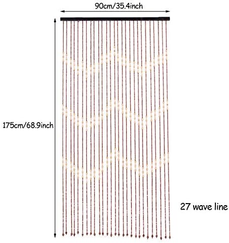Wood Beaded Curtain for Doorway and Window Decor