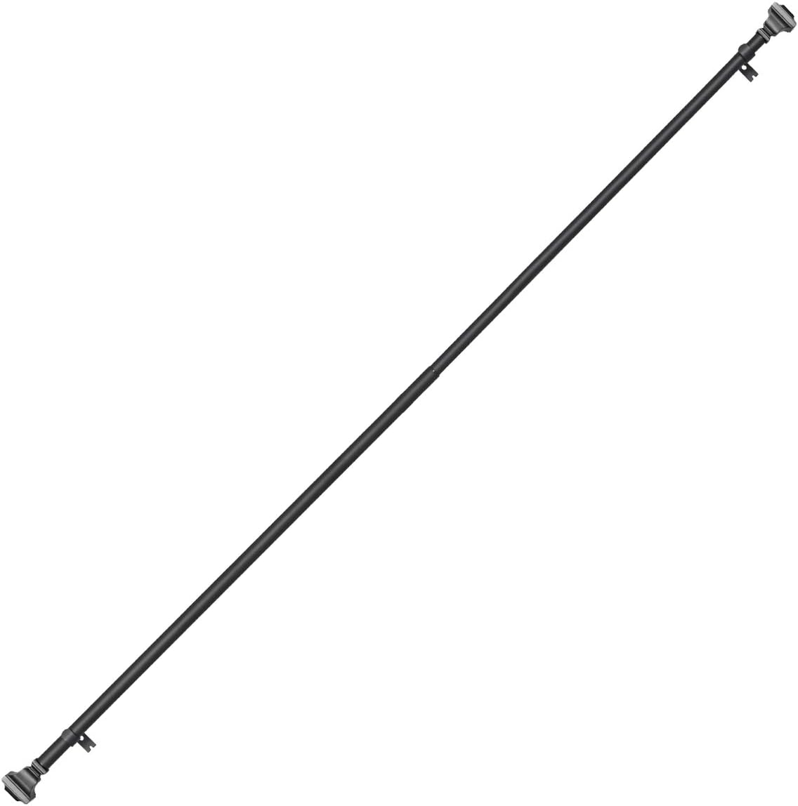 Rust-Resistant Iron Curtain Rods Black 28-48 Inches