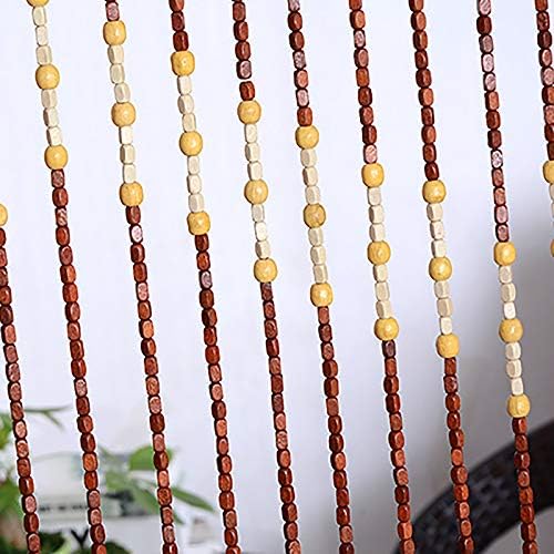 Wood Beaded Curtain for Doorway and Window Decor