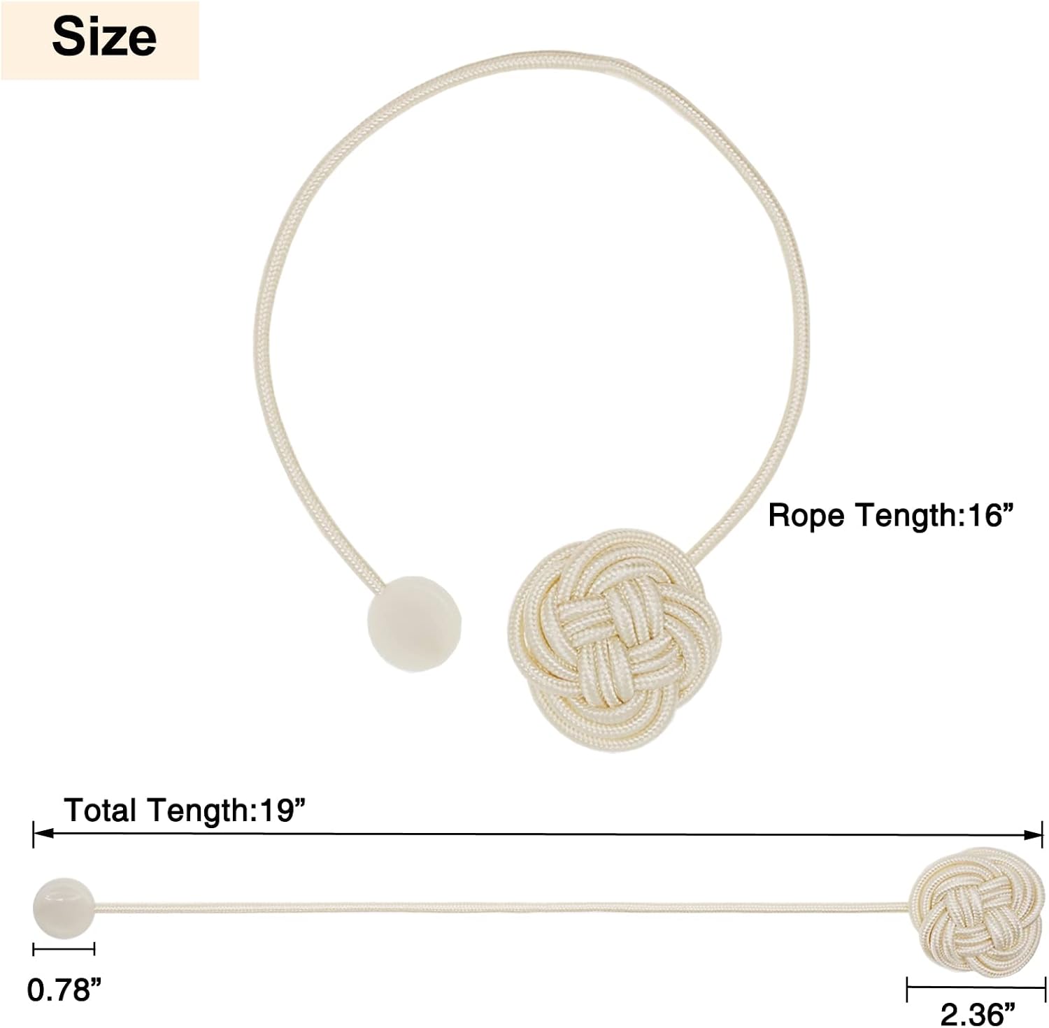 HIASTRA Strong Magnetic Curtain Tiebacks 4 Pack