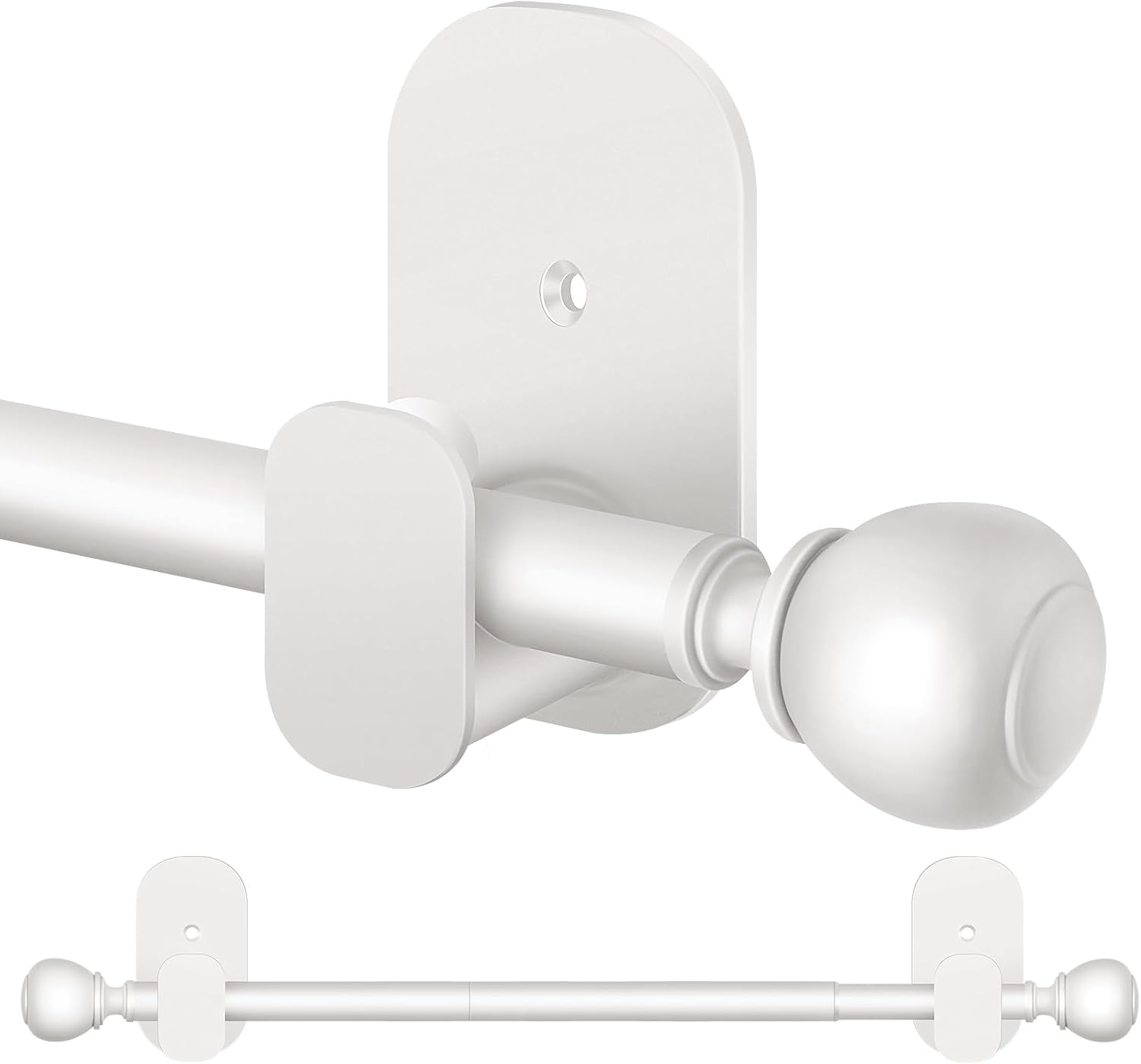 USFOOK Adjustable No Drill Curtain Rods 32-58 Inches