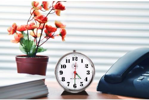 AcuRite Vintage Alarm Clock Black Nickel