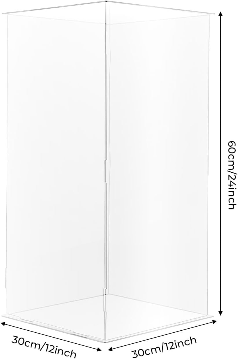 Clear Tall Acrylic Display Pedestal 12x12x24