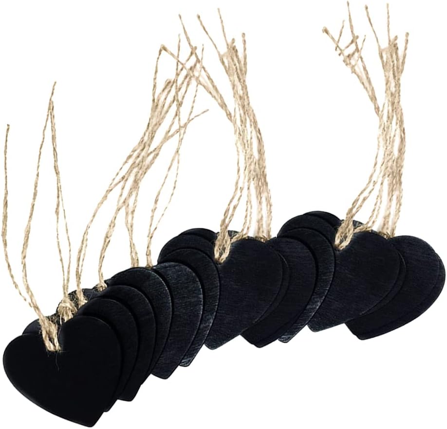 15Pcs Mini Heart Shaped Chalkboard Signs for Decorations