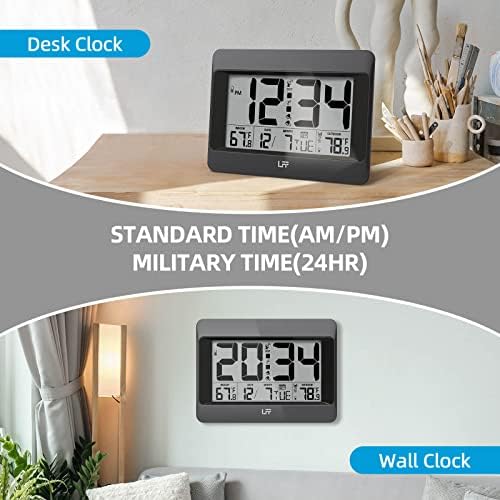 LFF Atomic Clock with Outdoor Sensor and Temperature Display