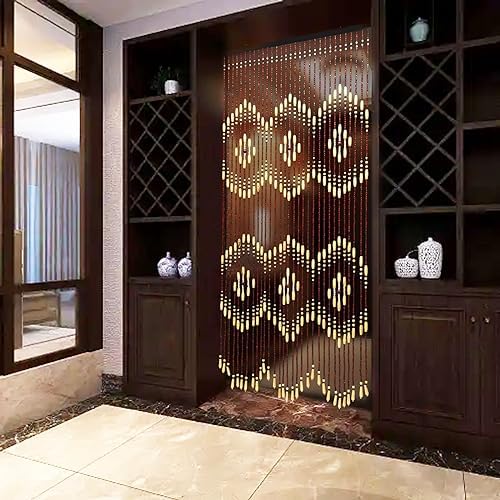 31 Strings Wooden Beaded Curtain for Privacy