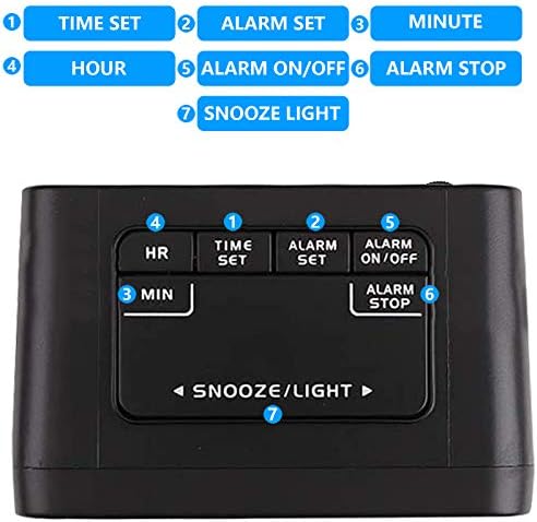 Hense Nightlight Alarm Clock with Adjustable Light