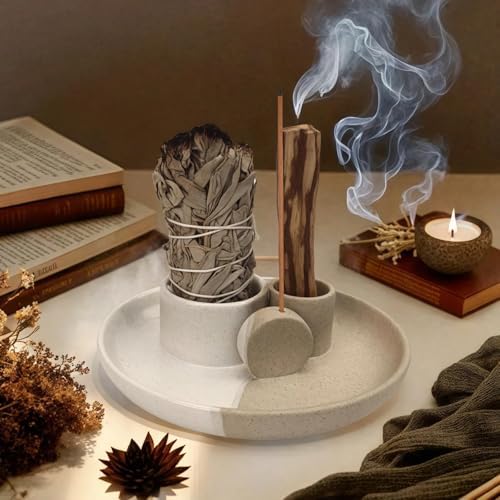 4 In 1 Incense Holder Ceramic for Yoga and Meditation