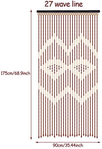 Bamboo Wood Bead Curtain with 27 Lines