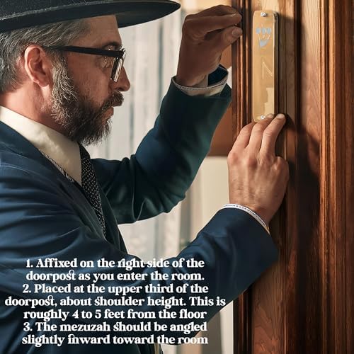 TYLDUM Mezuzah Case Clear Handmade Jewish Door Mezuzah