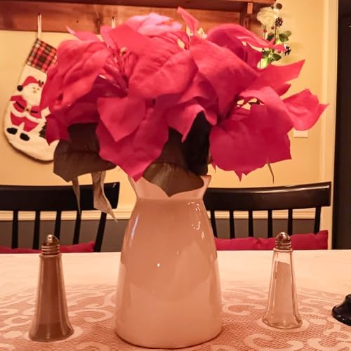 HJN White Flower Vase - Modern Ceramic Decor