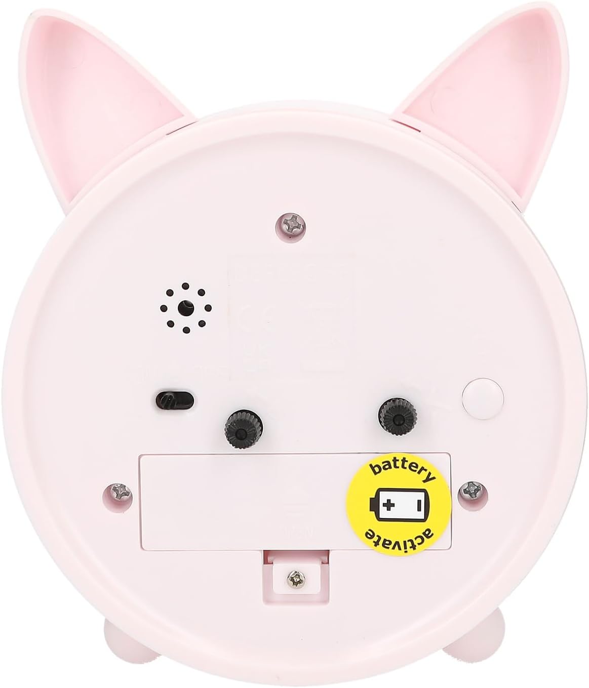 13260 Miss Melody Pink Alarm Clock with Horse Ears and Hearts