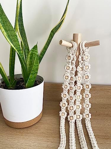 Winterdemoon Wood Bead Curtain Tiebacks 4 Pcs Boho Style