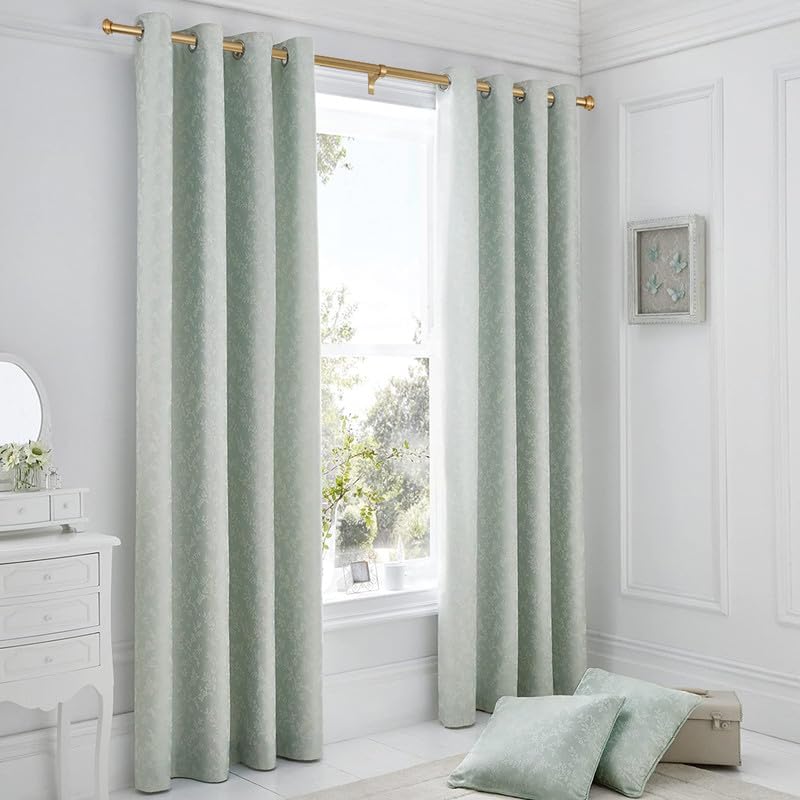 Warm Gold Curtain Rods with Aluminum End Cap Finials 72-144 Inch