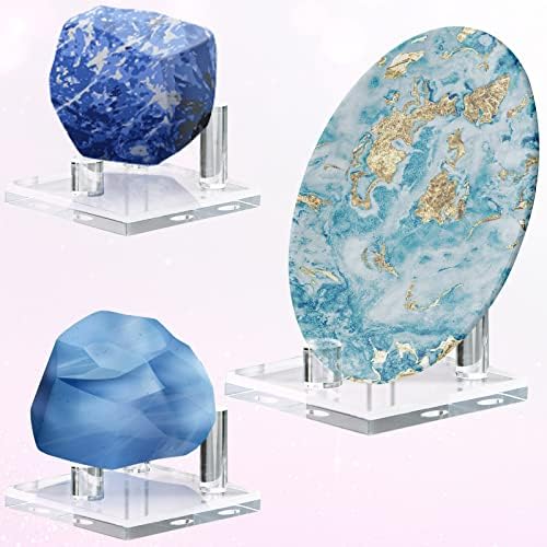 Weysat 8 Pcs Rock Display Stand Clear Acrylic Easel