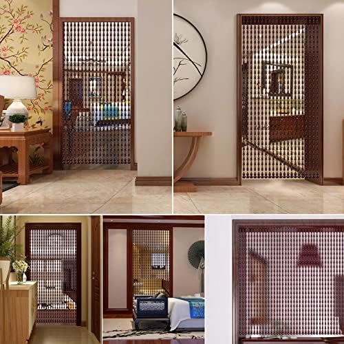 KDDEON Natural Wood Bead Curtain for Doorways and Windows