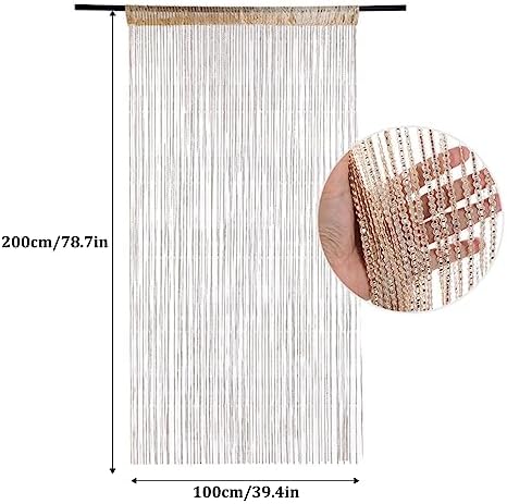 Wedhapy Door Fly Screen Curtain with Tassels 3937x7874 Inch