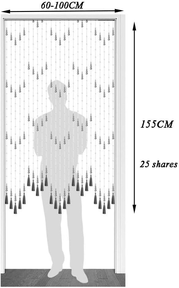 Beaded Curtain with Crystal Glass Beads Purple 60x155CM