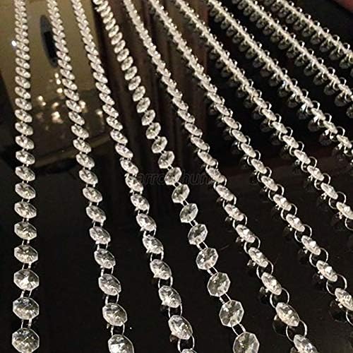 Baost 1 Meter Acrylic Crystal Garland Hanging Strand Beads Curtain