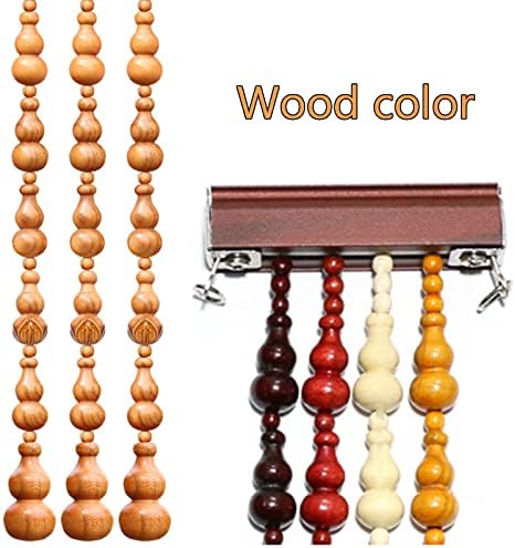 KDDEON Wood Beaded Door Curtain Panel 25 Strands 335x61in