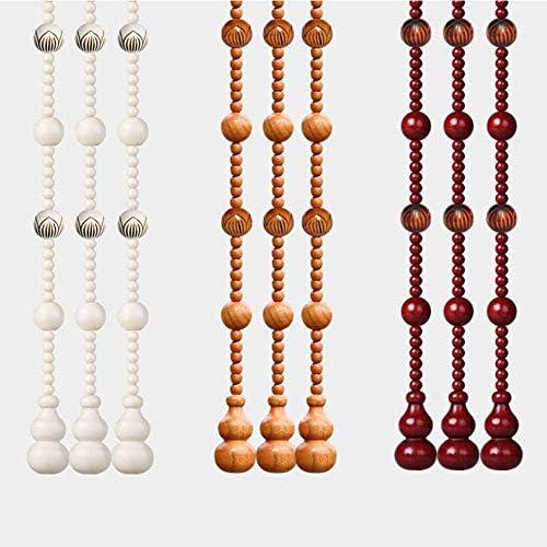 OKUOKA 21 Strands Beaded Door Curtain Red Wine
