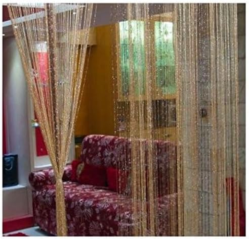 DC IMPEX String Curtain Panel with Silver Accents