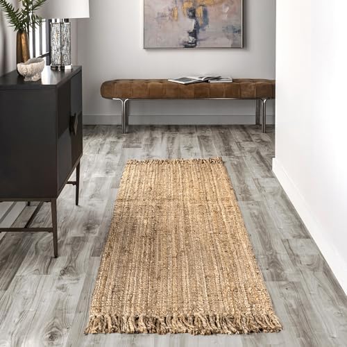nuLOOM 2x6 Jute Tassel Hand Woven Area Rug